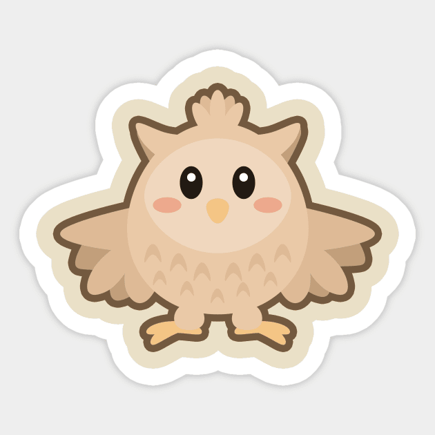 Kawaii Owl Sticker by KawaiiNir